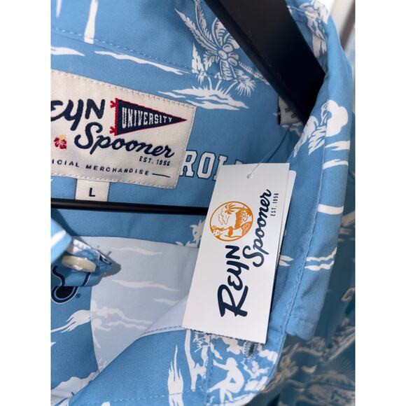 University of North Carolina UNC Kekai Performance Button Men’s L NWT - Picture 2 of 5